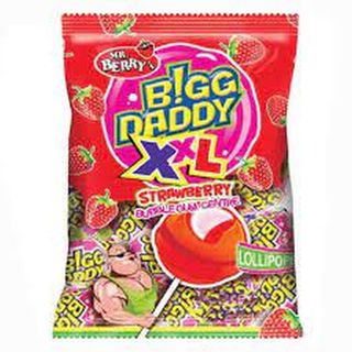 Big Daddy Strawberry Lollipop 10Pcs