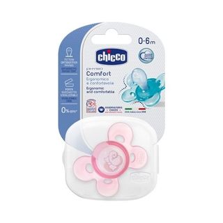 CHICCO MONTE varalica silikon physio 0-6m roza