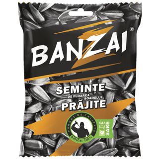 Seminte de floarea-soarelui prajite cu sare Banzai, 100 g