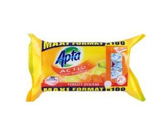 Apta Serviettes humides Activ Maxi, 100 pièces