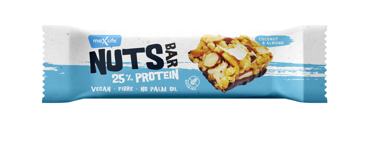 Barra proteica Nuts coco e amêndoa sem glúten