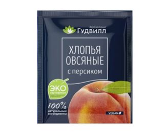 GOODWILL Fulgi de ovăz cu piersici, ce nu necesită fierbere 40g