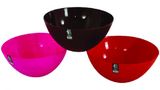 ROK Plastic Round Bowl, Pink/Black/Red