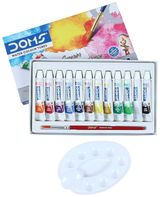 Doms Water Color Tubes Palette with Brush