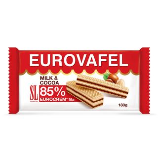 Sl eurovafel sa 85%milk i cocoa fil 180g