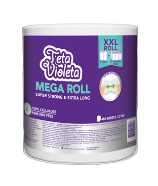 Ručnici Papirni Mega Roll 1/1 2 Sloja Violeta