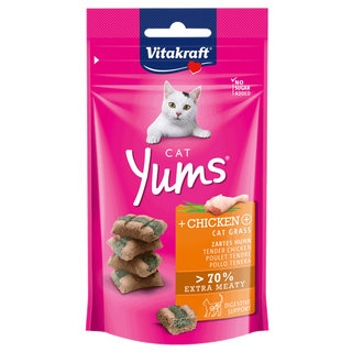 Cat Yums De Pollo Con Hierba Para Gato Vitakraft, Paquete 40 Gr.