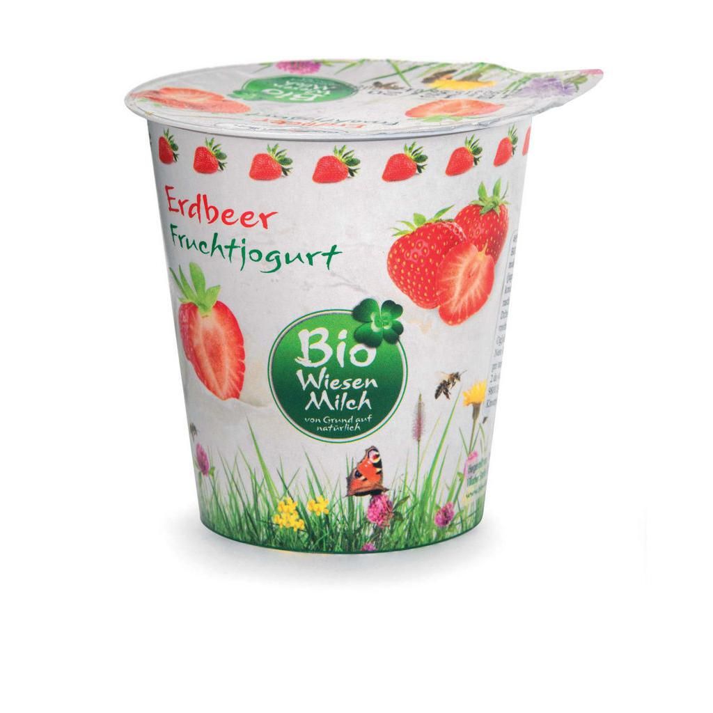 Iogurte Bio Morango com Leite de Pastagem 150 Gramas Bio Wiesenmilch