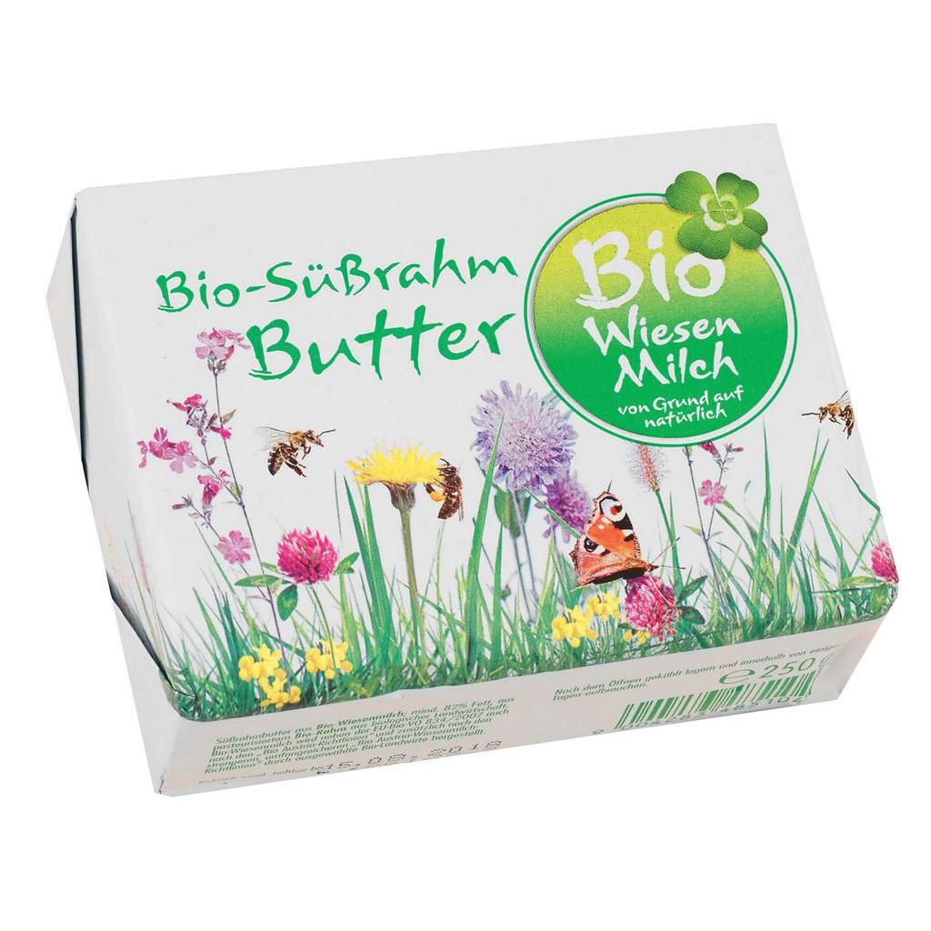 Manteiga Bio Sem Sal 82% Gordura Pastagem 250 Gramas Bio Wiesenmilch