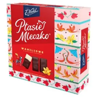 E. Wedel Ptasie mleczko waniliowe w czekoladzie deserowej 340 g