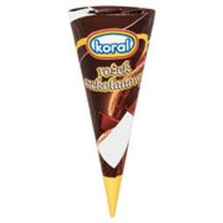 Koral Lody czekoladowe w rożku z sosem czekolad. 110 ml