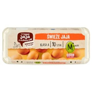 Jaja z kurnika Świeże jaja z chowu klatkowego M 10 szt