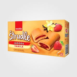 Medela štrudla jagoda i vanila 240g