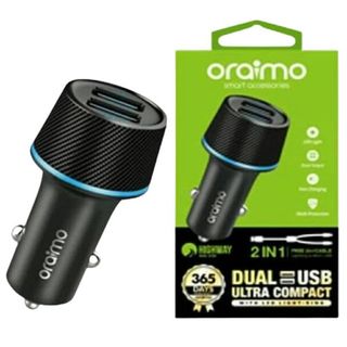 Oraimo Highway Dual USB Car Charger, 2.1A Black