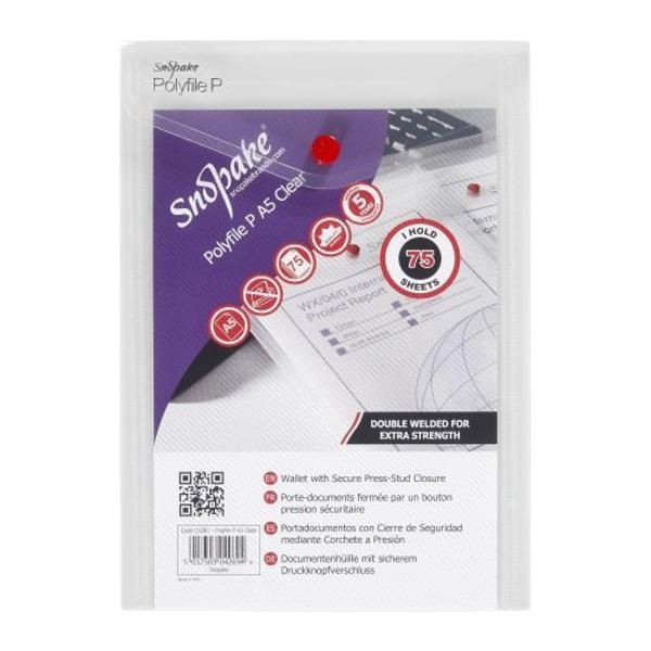 Snopake Polyfile P A5 Clear Wallet