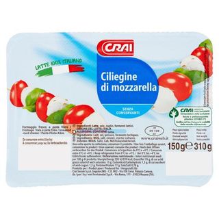 Mozzarelle Ciliegine Crai Gr 150