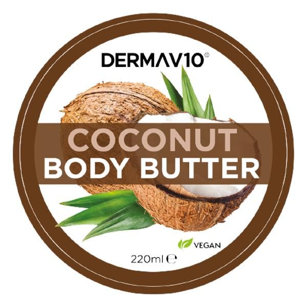 Derma V10 Coconut Body Butter, 220Ml