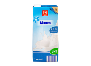 KLC Краве мляко UHT 1.5% 1л. \ 00402126