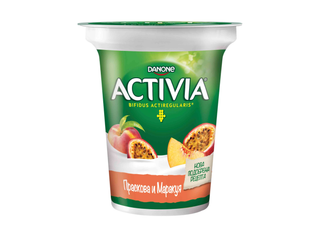 Активиа с плодове праскова/маракуя 280гр 280g \ 00402180