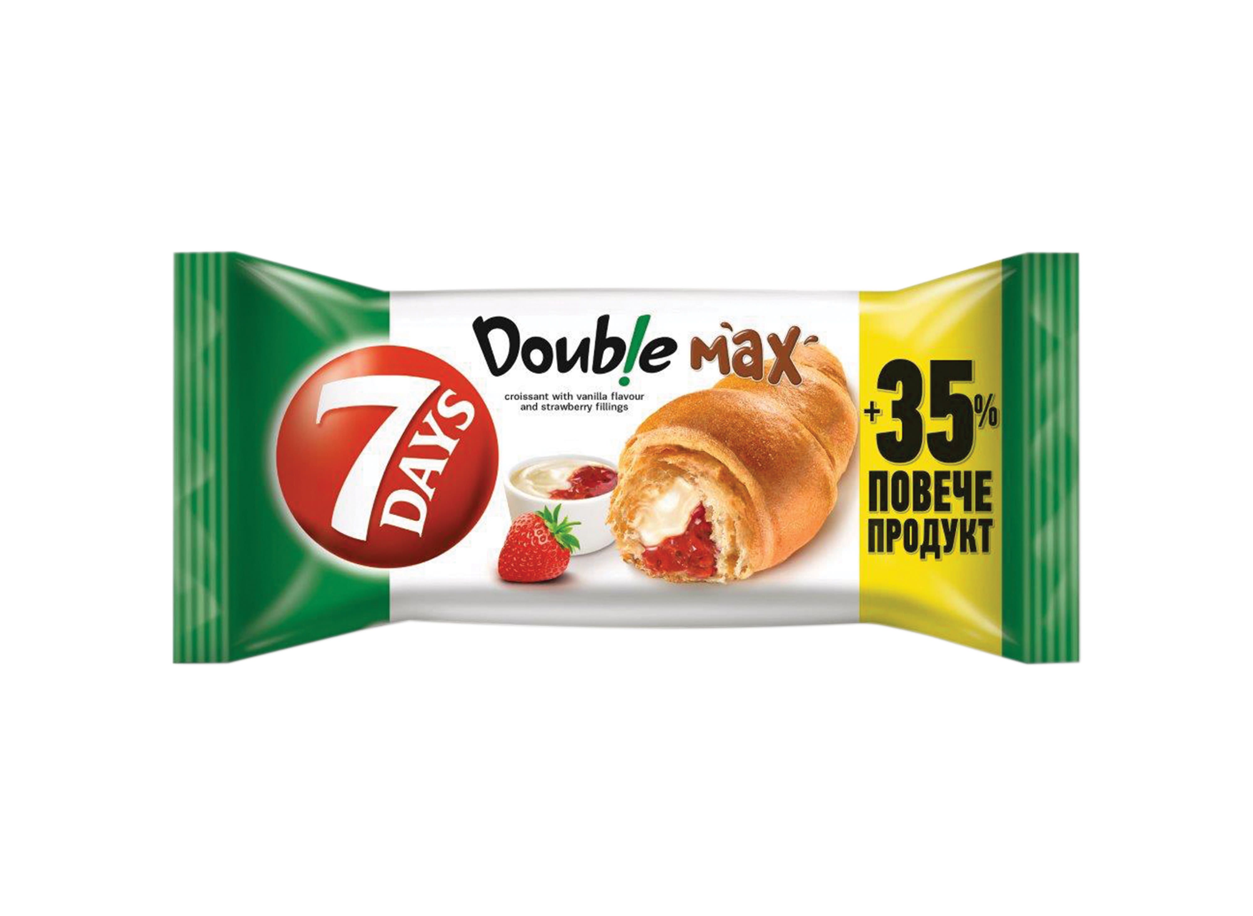 7 DAYS Double Кроасан ванилия и ягода