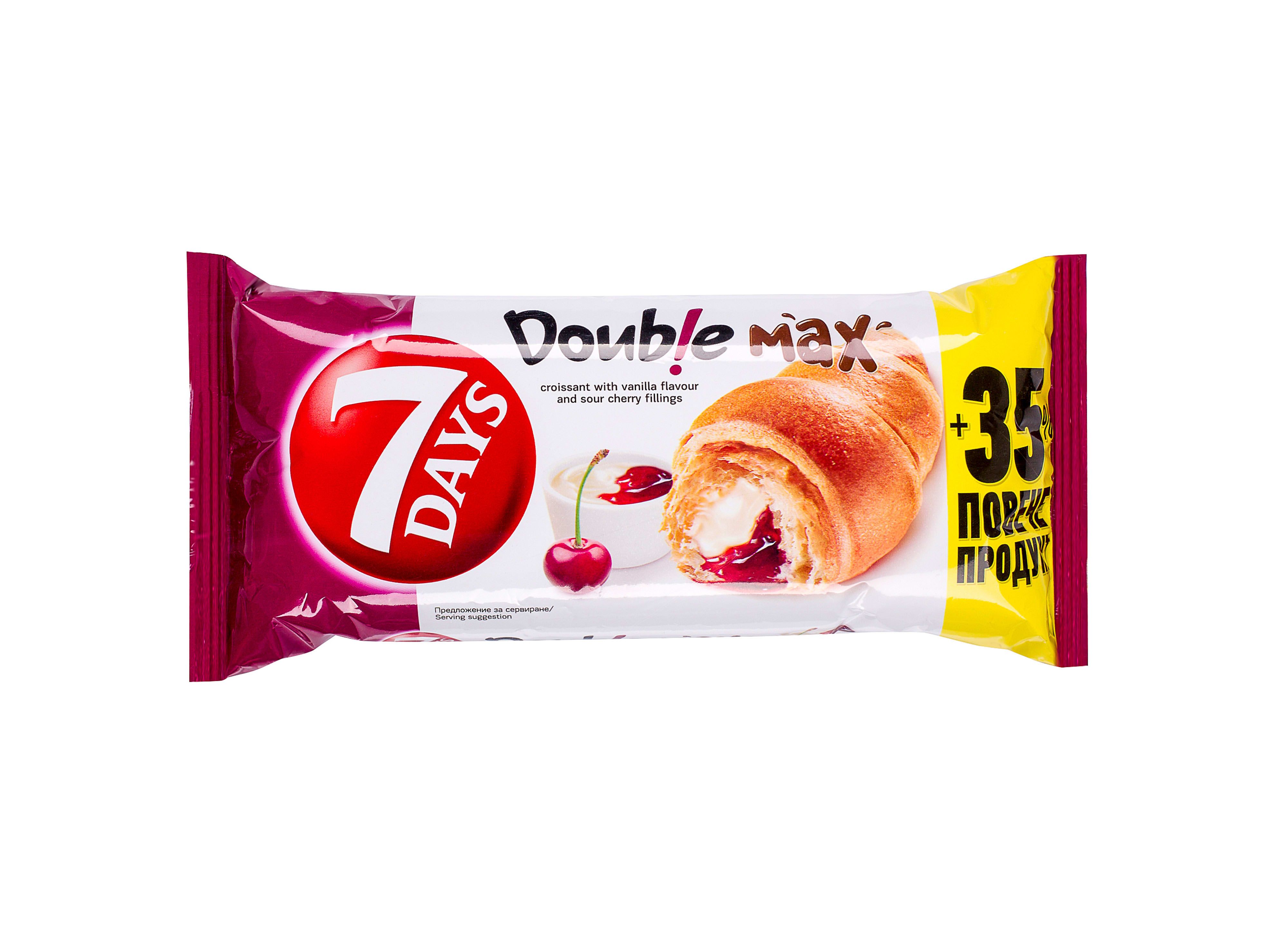 7 DAYS Double Кроасан ванилия и вишна