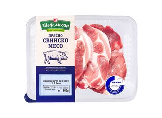 Шеф Месар, Свински врат без кост,нарязан,600г \ 00090499