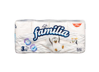 Familia тоалетна хартия бяла с екстракт от памук3пл,8бр\00037610