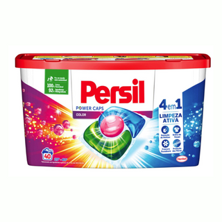 Persil Cor Detergente Máquina Roupa Cápsulas 40D
