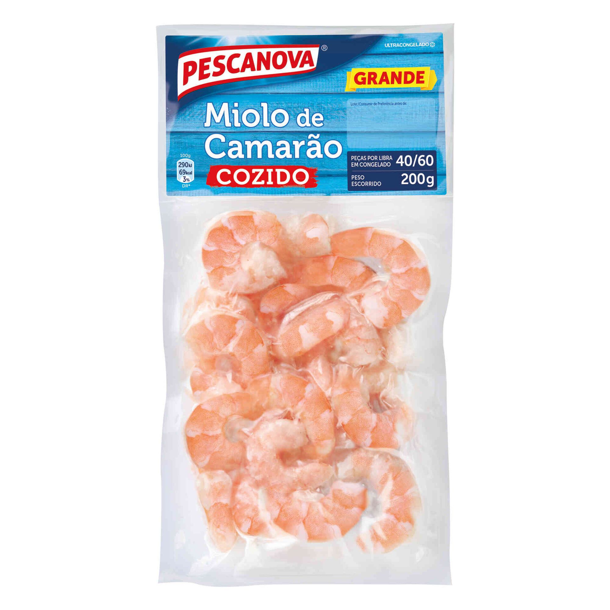 Pescanova Miolo de Camarão Grande Cozido 40/60 200g