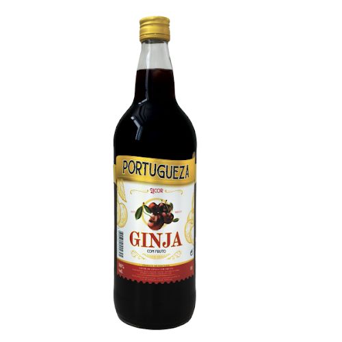 LICOR DE GINJA PORTUGUEZA COM FRUTO 1LT