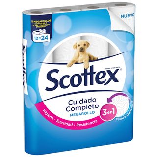 Papel Higiénico Megarollo Scottex 12 Uds.