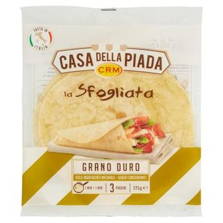 Casa Della Piada La Sfogliata Grano Duro 3 Piadine 225 G
