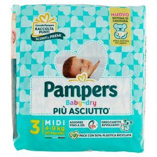 Pampers Baby-Dry Midi 20 Pz