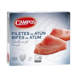 Filetes de Atún sin Piel Congelados Campos 225 G.