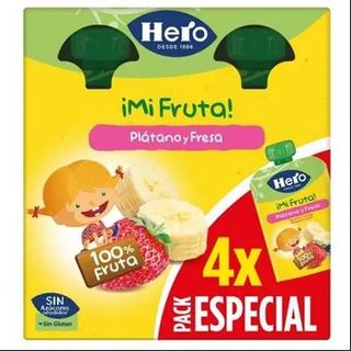 Bolsita Plátano, Fresa Y Manzana ¡Mi Fruta! - Hero - 4X100G