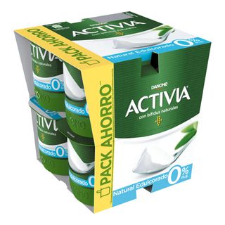 Bífidus Desnatado Sabor Natural Edulcorado Activia 0% Danone 8 X 120G.