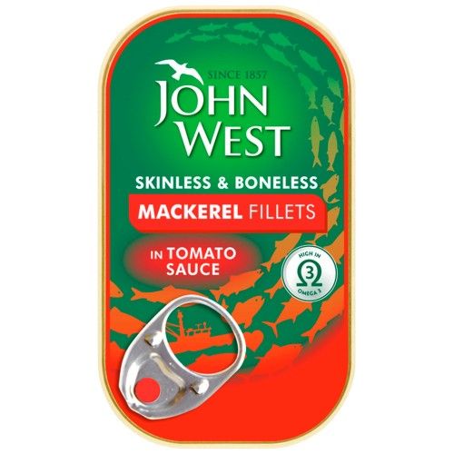 John West Skinless & Boneless Mackerel Fillets 125G