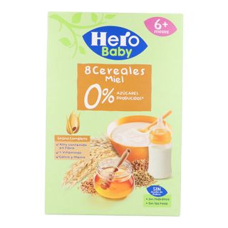 Papillas 8 Cereales-Miel Hero 340 G