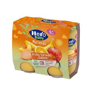 Tarrito Hero Baby Merienda Frutas Variadas 2X190 G