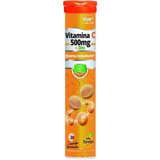 Vitamina C Efervescente 500 Mg Vive+, Bote 20 Comprimidos