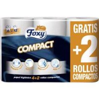 Papel Higiénico Compact Ultrasoft Foxy 4+2 Uds.
