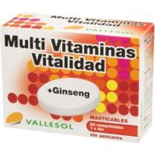 Complemento multivitaminas-ginseng VALLESOL, caja 24 comprimidos