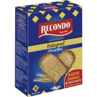 Pan Tostado Integral Recondo 270 Gr,