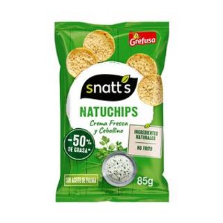 Snack Patata Horneado Grefusa Snatt'S Natu Chips 85 G.