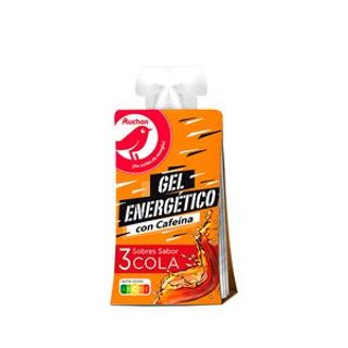 Gel Energético Sabor Cola con Cafeína Producto Alcampo 3 Uds. X 30 G.