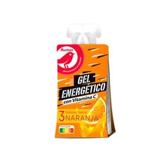 Gel Energético Sabor Naranja con Vitamina C Alcampo 3 Uds. X 30 G.