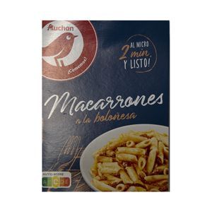 Macarrones A La Boloñesa Producto Alcampo 325 G.