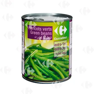 Carrefour ექსტრა სწორი მწვანე ლობიოს პრესერვი, 800 გრ