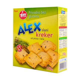 kreker slani bezglutena od prosa i lana 150gr
