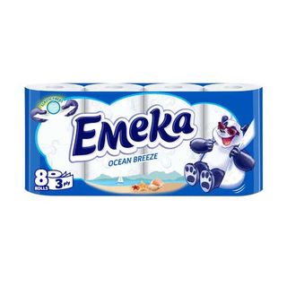Емека Тоалетна Хартия 8Бр Оушън Синя